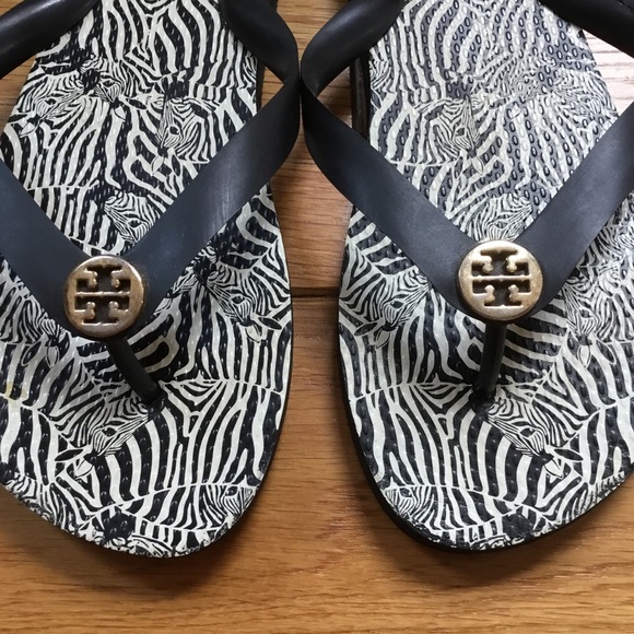 Tory Burch Zebra Thong Flip Flop Sandals - Picture 4 of 12